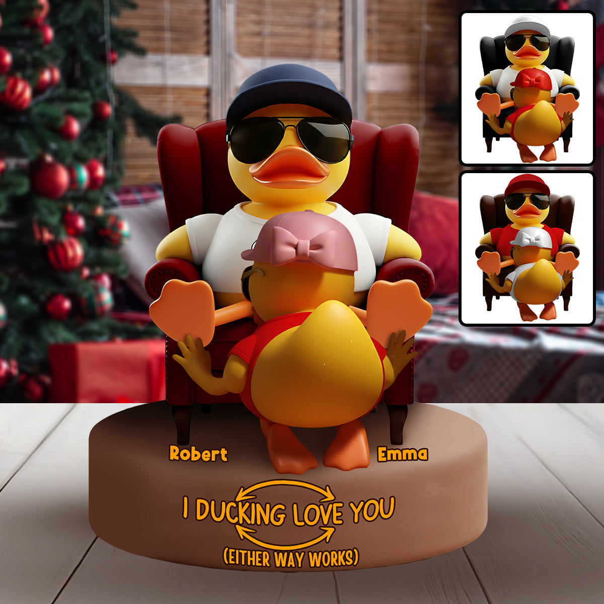 I Ducking Love You (Either Way Works) - Personalized Couple Custom Shaped Acrylic Plaque