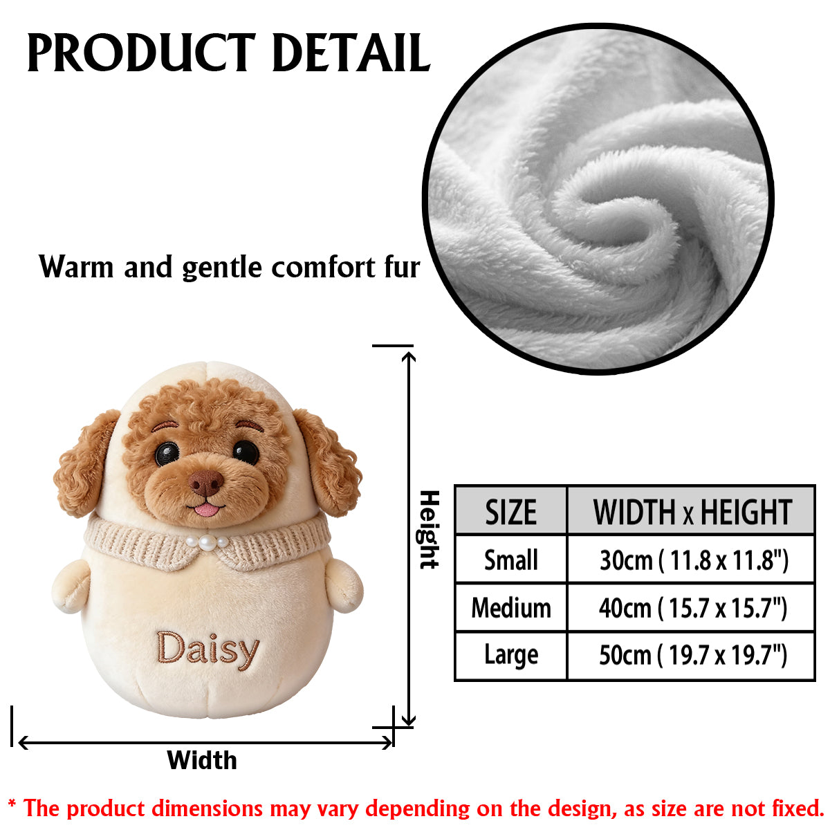 Cute Chubby Dog - Personalized Dog Premium Faux Fur Pillow