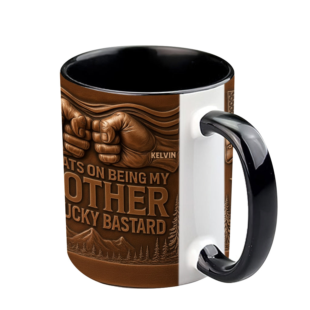 Congrat On Being My Brother/ Sister/ Son.... - Personalized Sibling Accent Mug