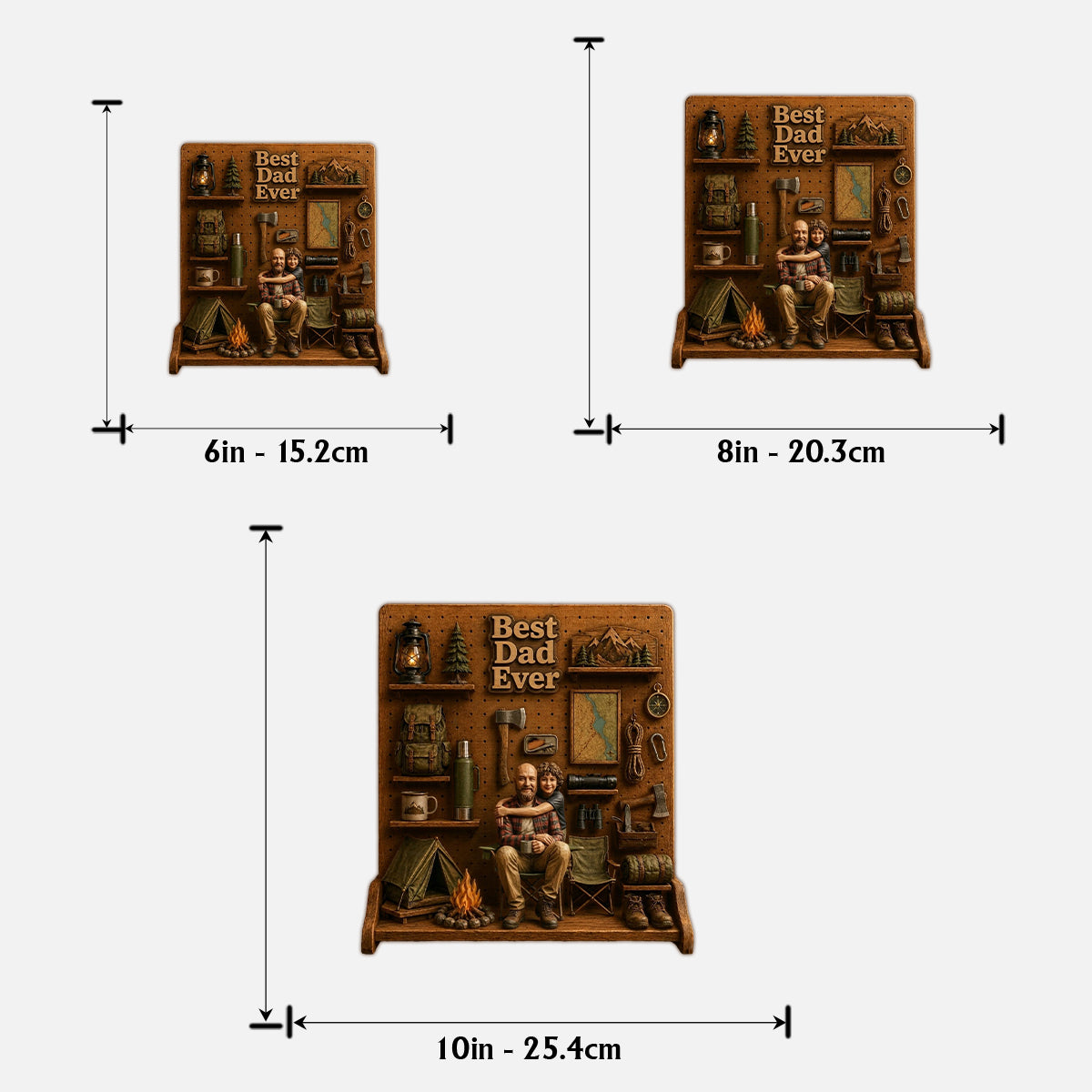 Geschenk für Campingliebhaber - Personalisierte 2-lagige Holztafel / Holzschild