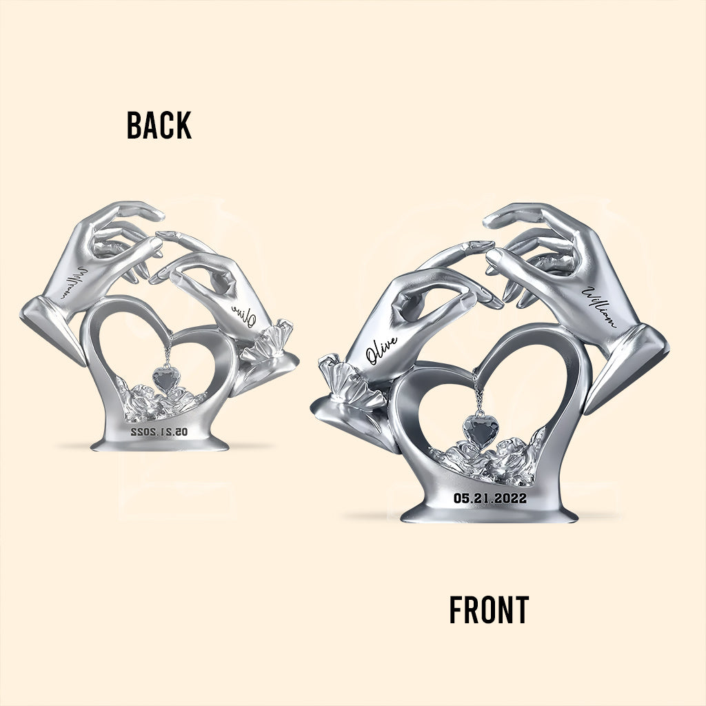 Christmas Anniversary Gift for Couple - Personalized Couple Custom Shaped Acrylic Plaque