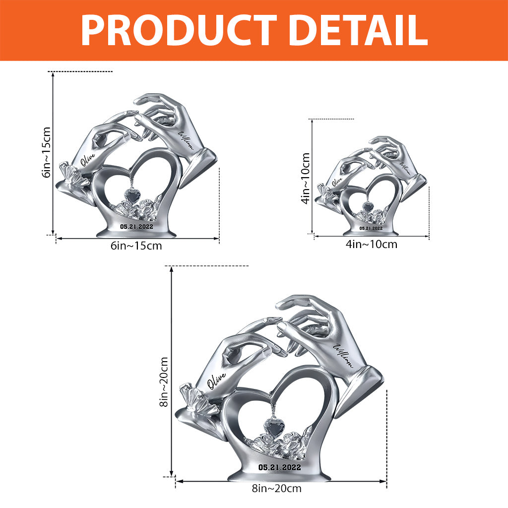 Christmas Anniversary Gift for Couple - Personalized Couple Custom Shaped Acrylic Plaque