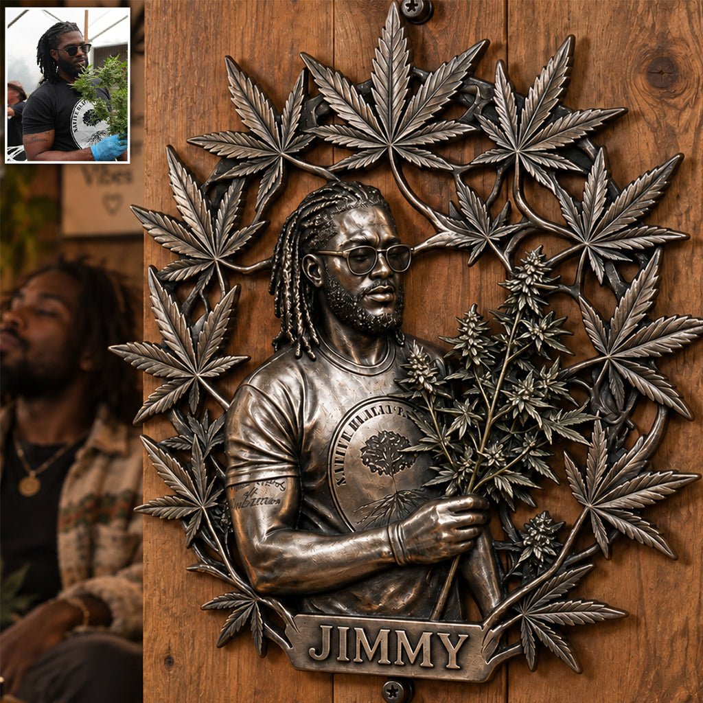 High on Life - Personalized Weed 3D Printed Cut Metal Sign