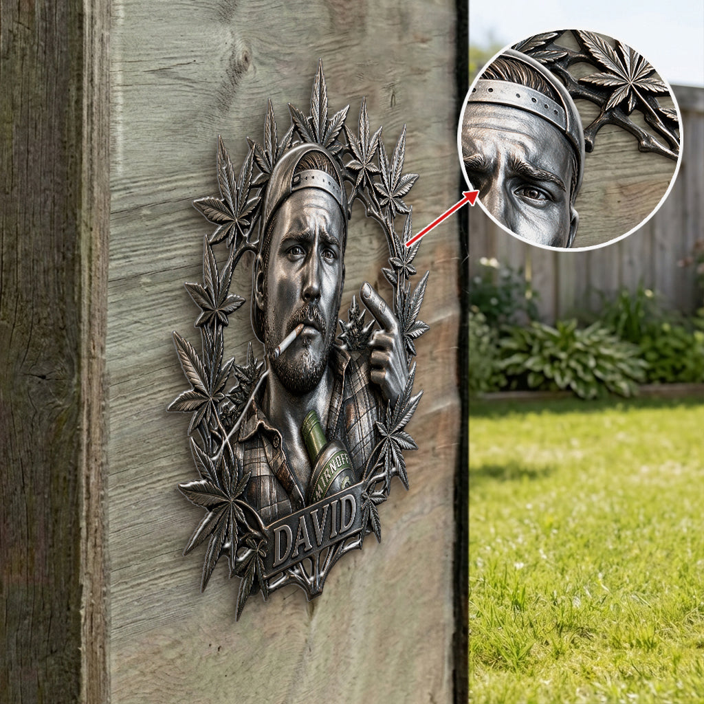 High on Life - Personalized Weed 3D Printed Cut Metal Sign