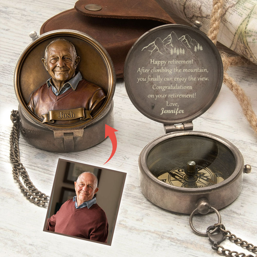 Geschenk zum Ruhestand – Personalisierter Kompass für Rentner