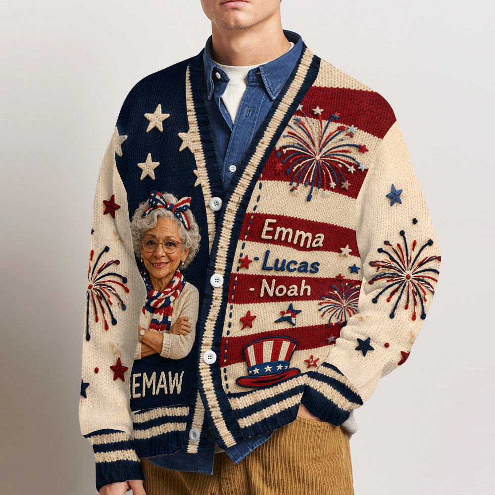 Jedes Foto Geschenk für Nana, Mutter - Personalisierte Oma Cardigan
