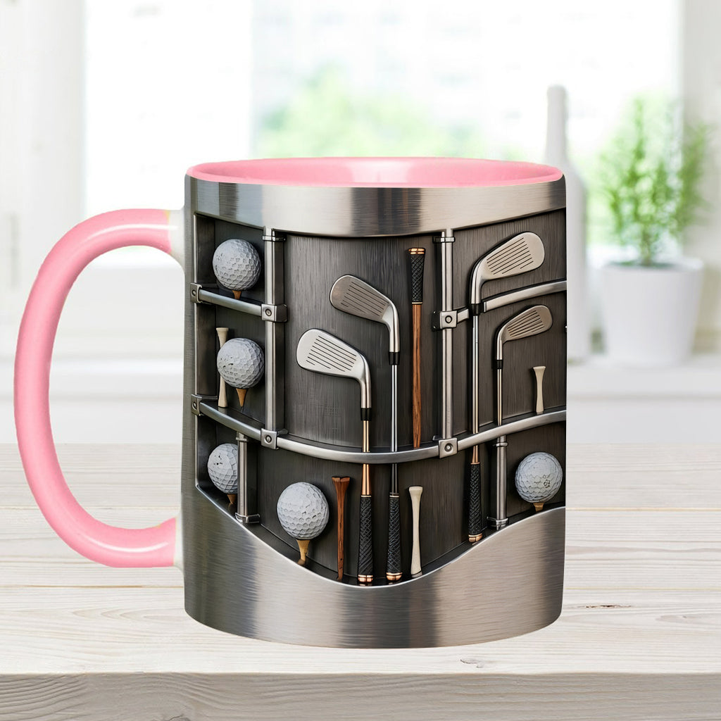 Love Goft - Mug et sous-verre personnalisés sur le thème du golf