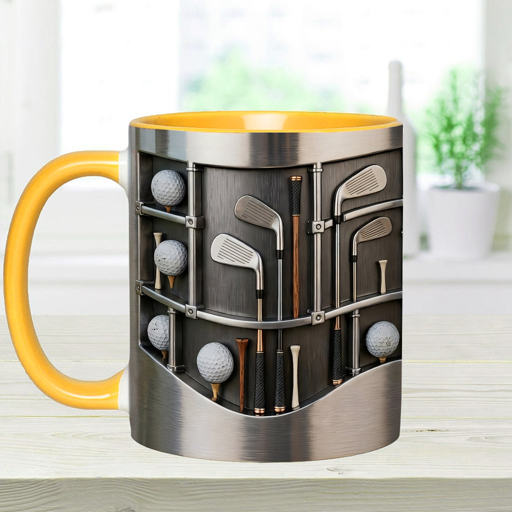 Love Goft - Mug et sous-verre personnalisés sur le thème du golf