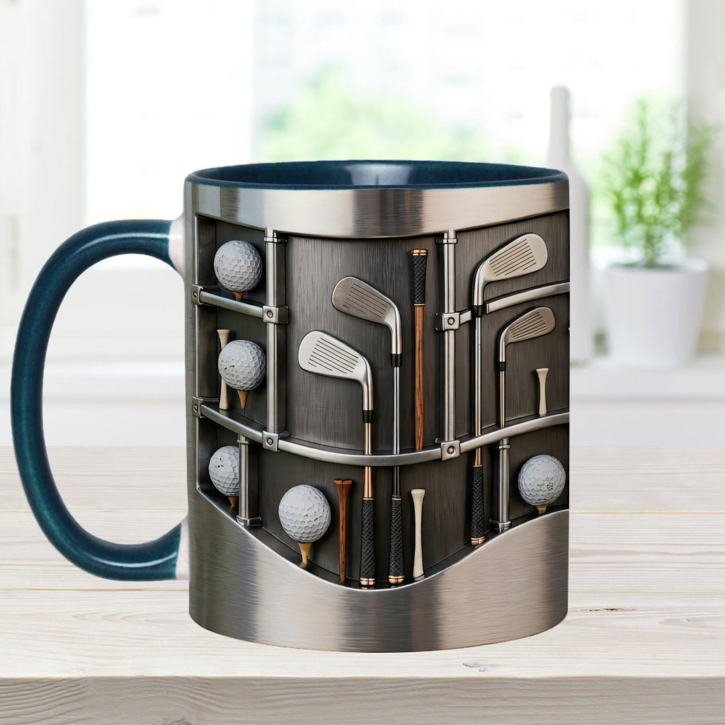 Love Goft - Mug et sous-verre personnalisés sur le thème du golf