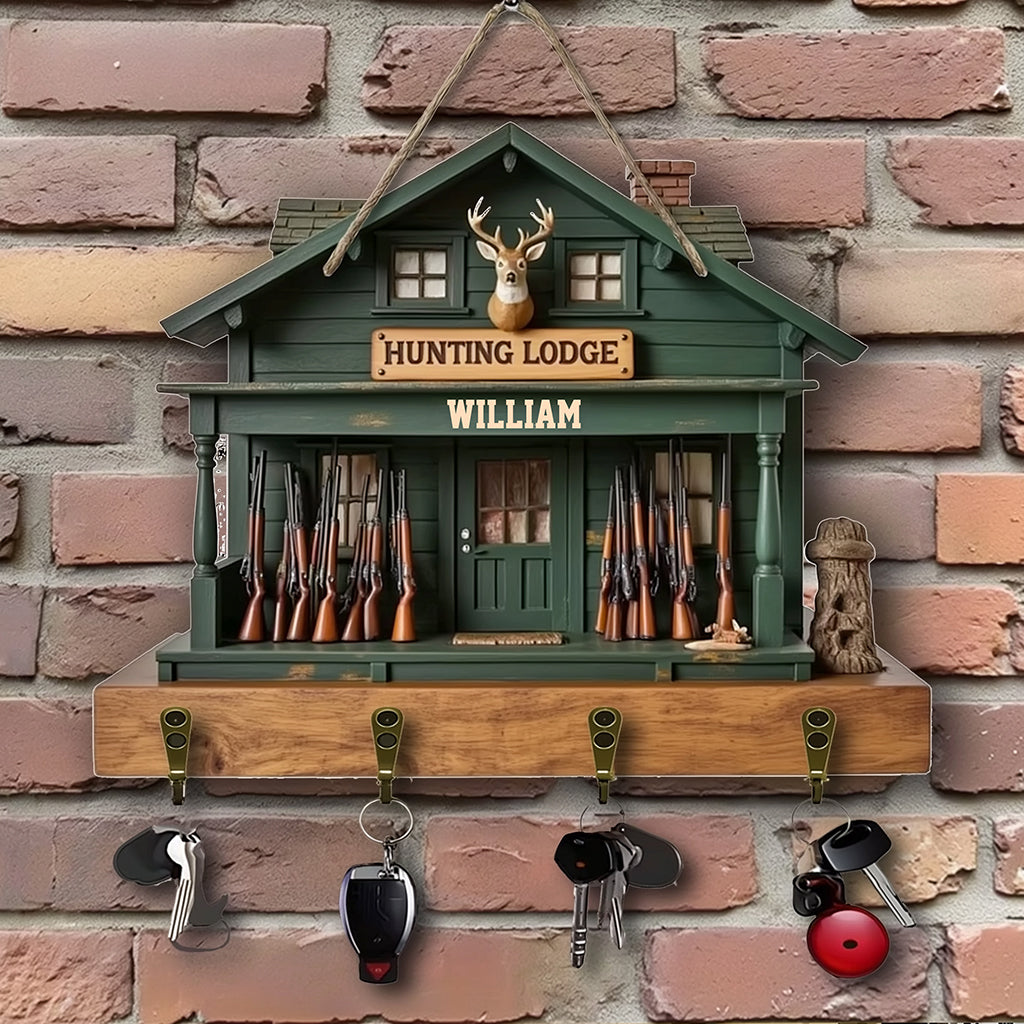 Love Hunting - Personalized Hunting Custom Shaped Hanging Rack
