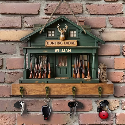 Love Hunting - Personalized Hunting Custom Shaped Hanging Rack