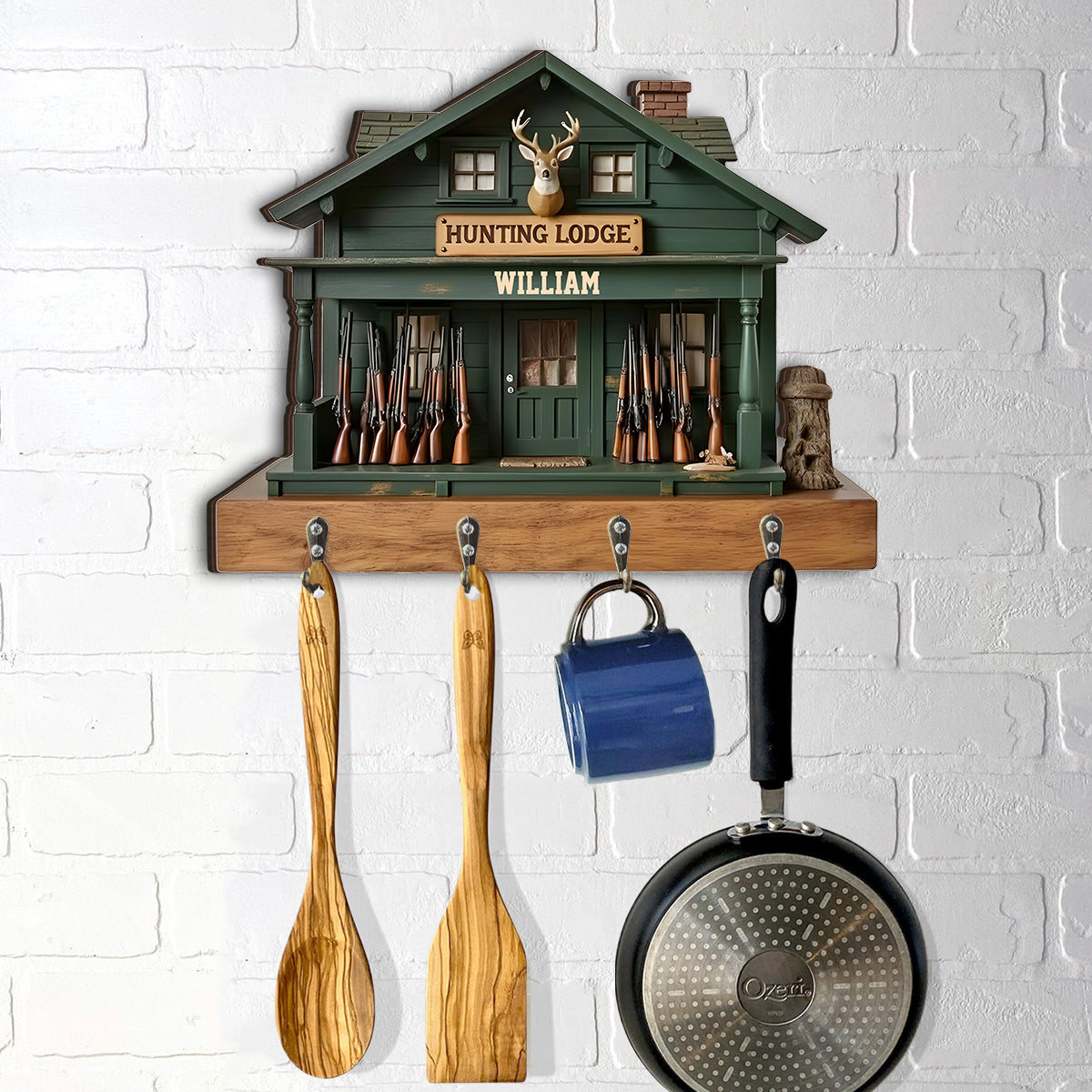 Love Hunting - Personalized Hunting Custom Shaped Hanging Rack