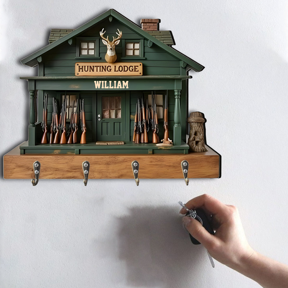 Love Hunting - Personalized Hunting Custom Shaped Hanging Rack