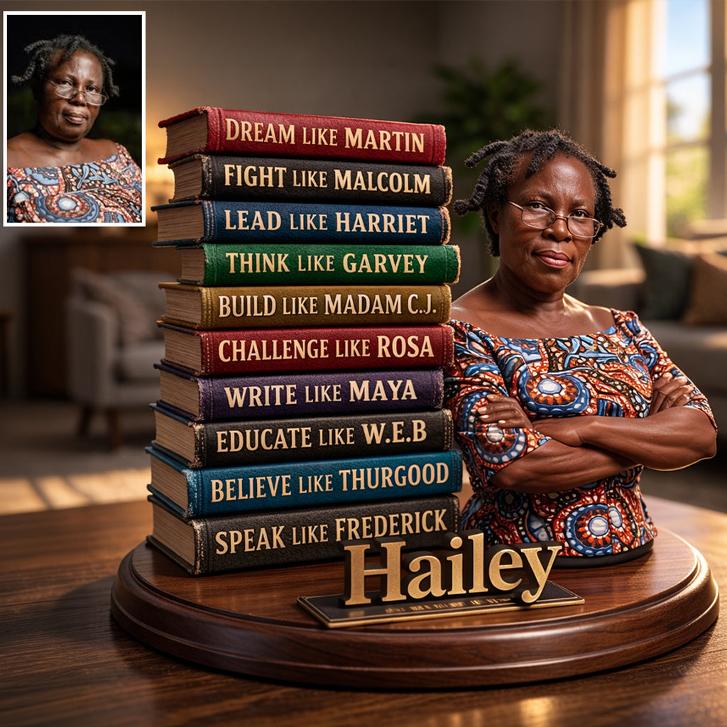 Schwarzer Stolz – Personalisierte Acrylplakette in individueller Form für Afroamerikaner