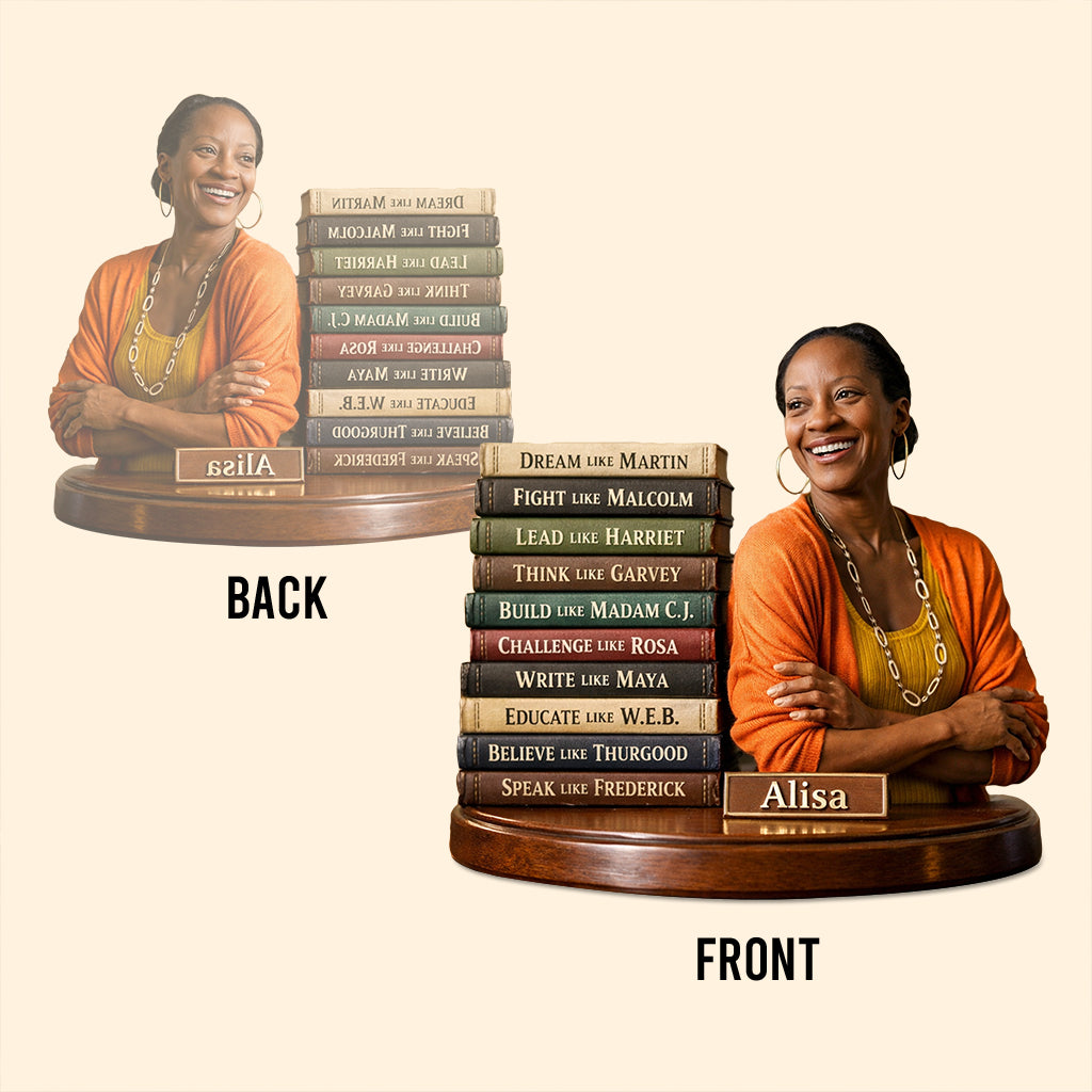 Schwarzer Stolz – Personalisierte Acrylplakette in individueller Form für Afroamerikaner