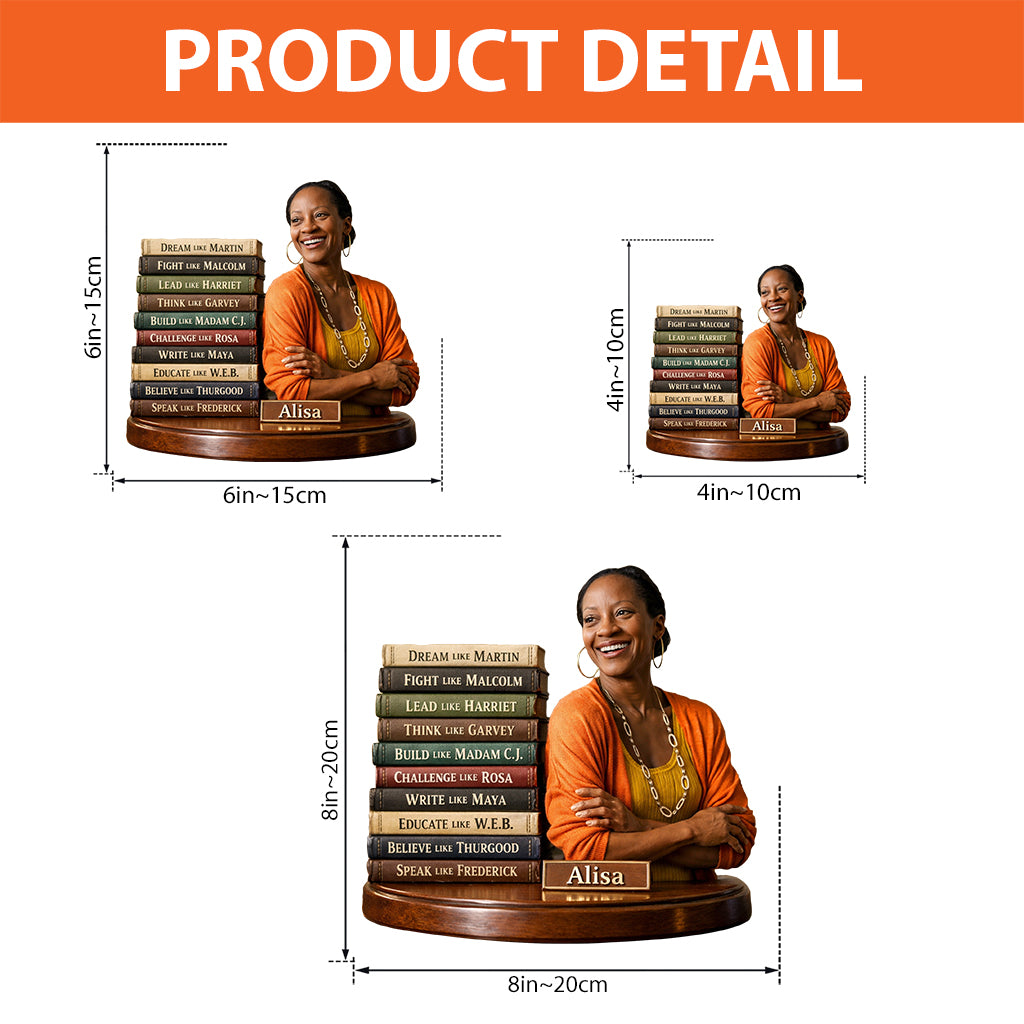 Schwarzer Stolz – Personalisierte Acrylplakette in individueller Form für Afroamerikaner