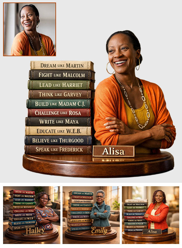 Schwarzer Stolz – Personalisierte Acrylplakette in individueller Form für Afroamerikaner