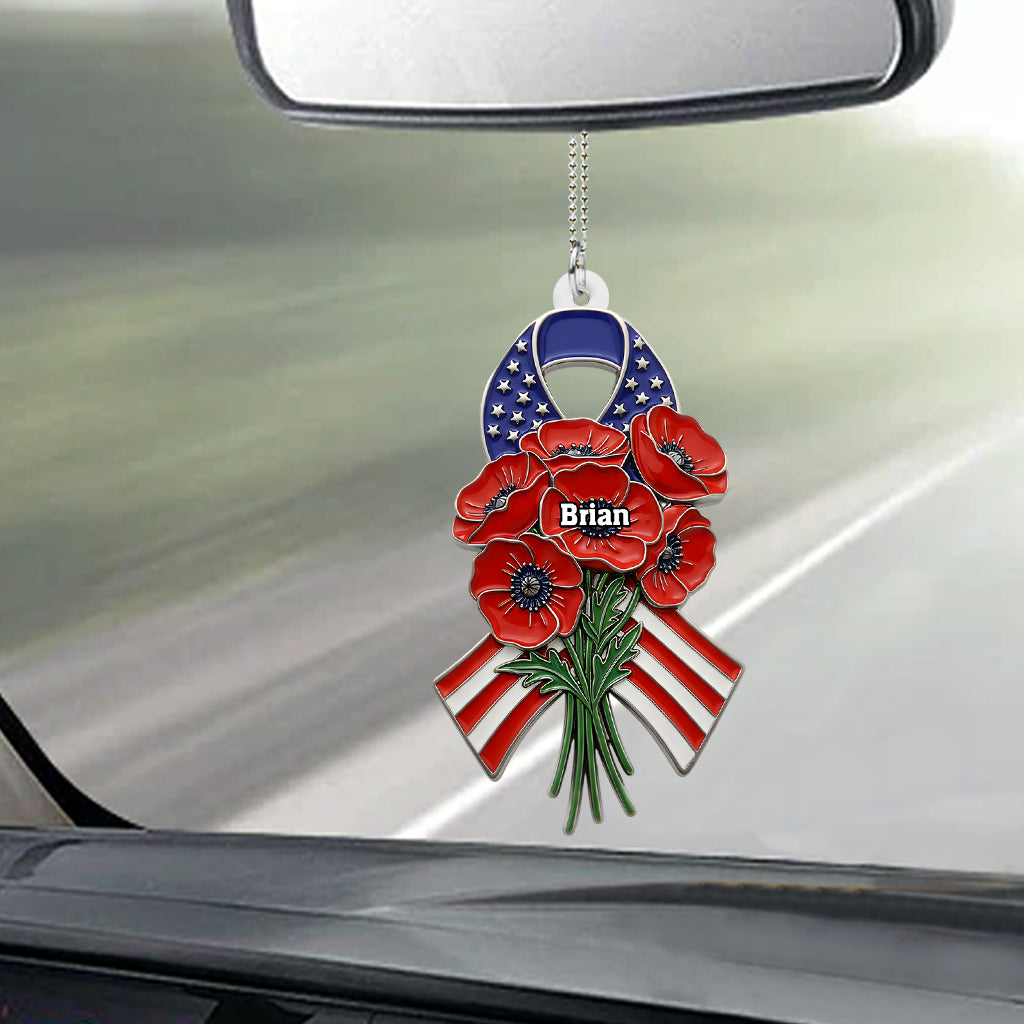 Honor The Fallen - Personalized Veteran Car Ornament