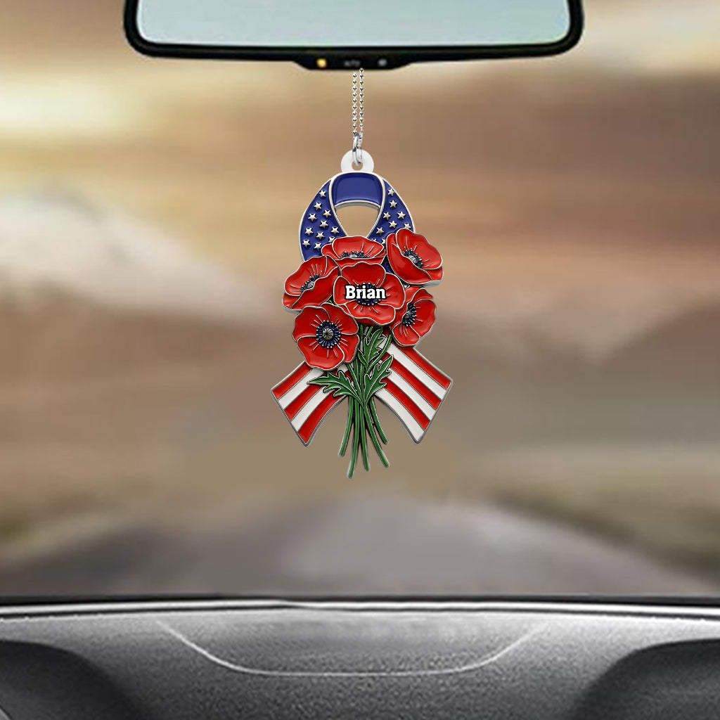 Honor The Fallen - Personalized Veteran Car Ornament
