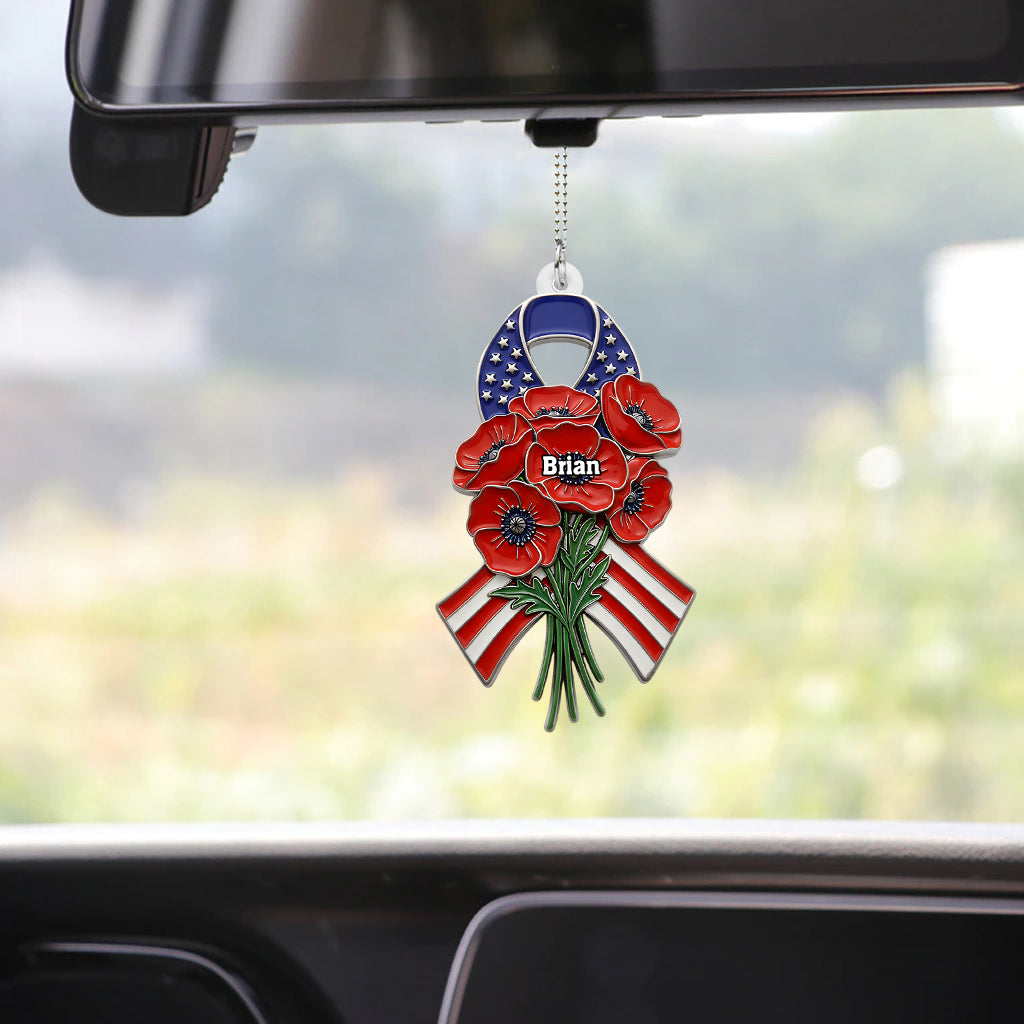 Honor The Fallen - Personalized Veteran Car Ornament