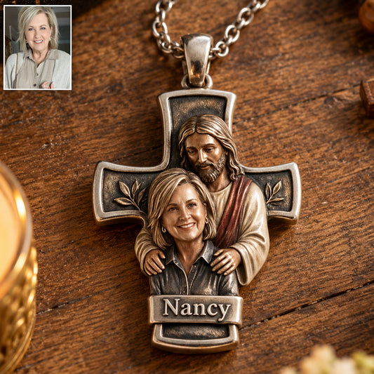 Believer - Personalized Christian Shaped Metal Pendant Necklace
