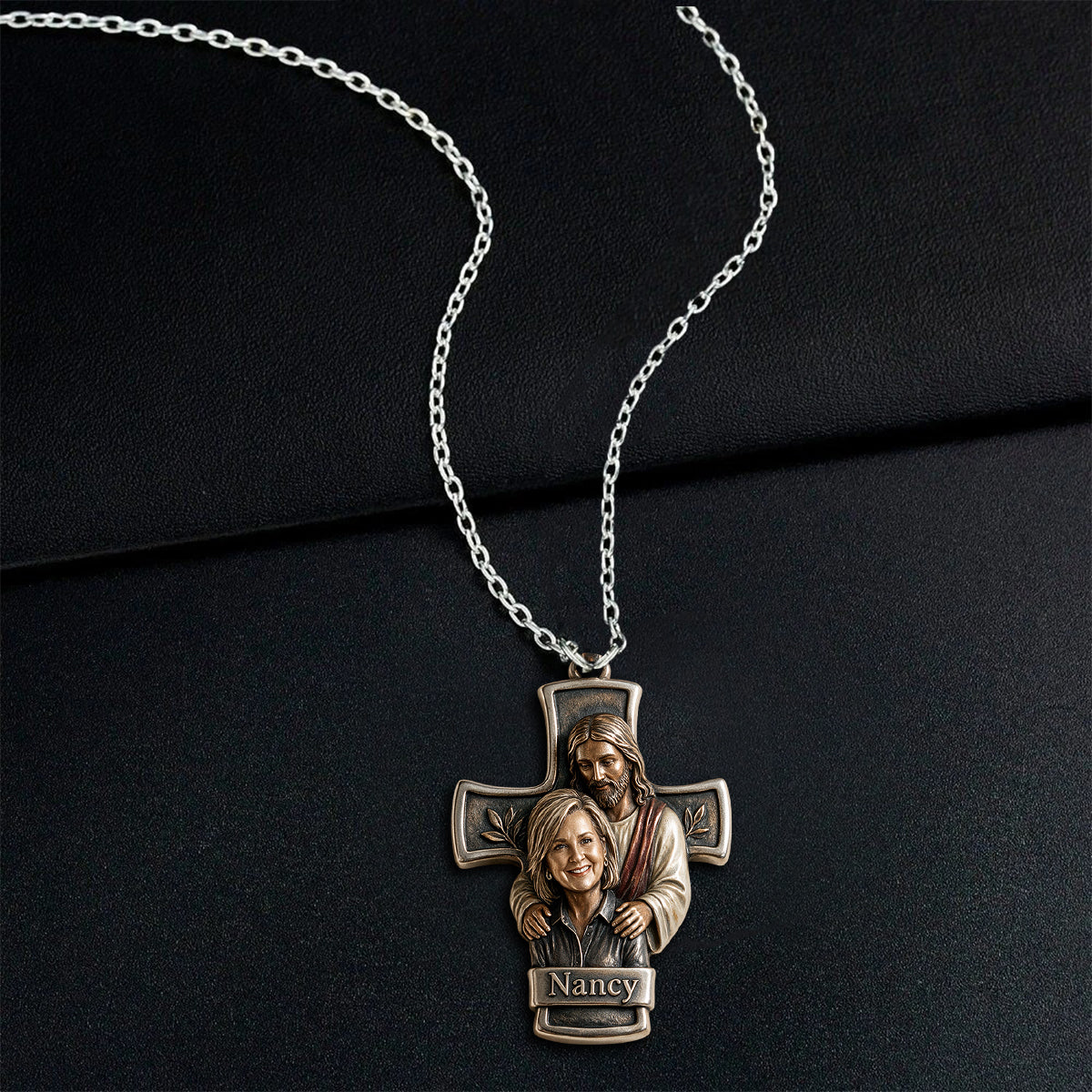 Believer - Personalized Christian Shaped Metal Pendant Necklace