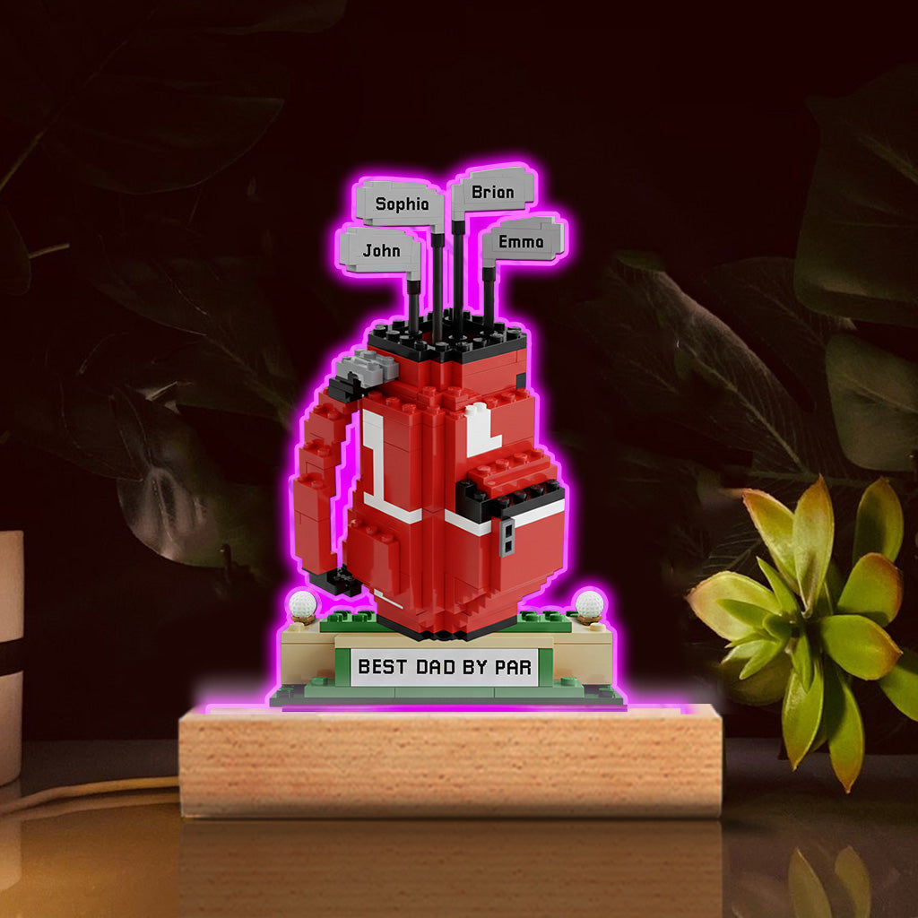 Best Dad By Par - Personalized Golf Custom Shaped Acrylic Plaque