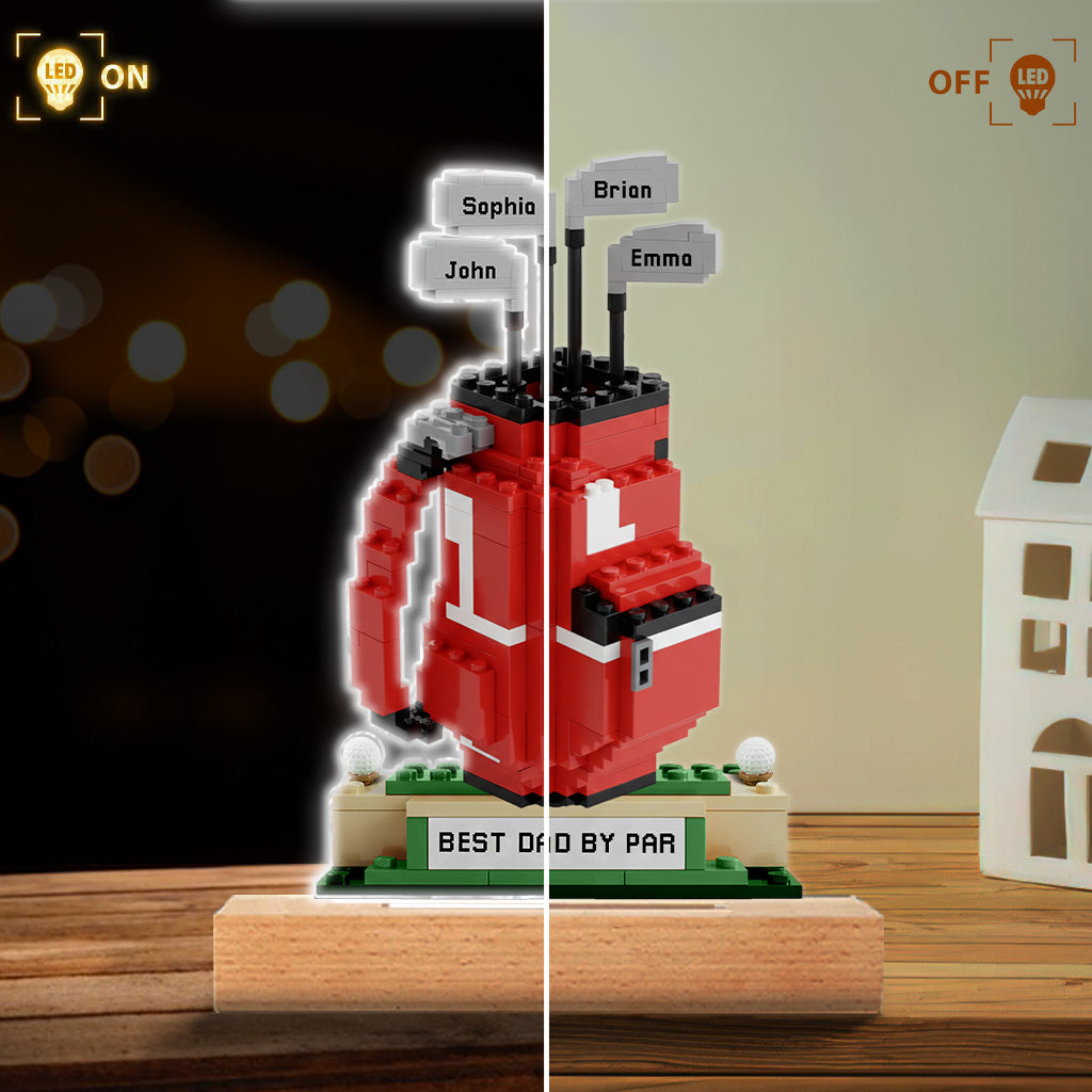 Best Dad By Par - Personalized Golf Custom Shaped Acrylic Plaque