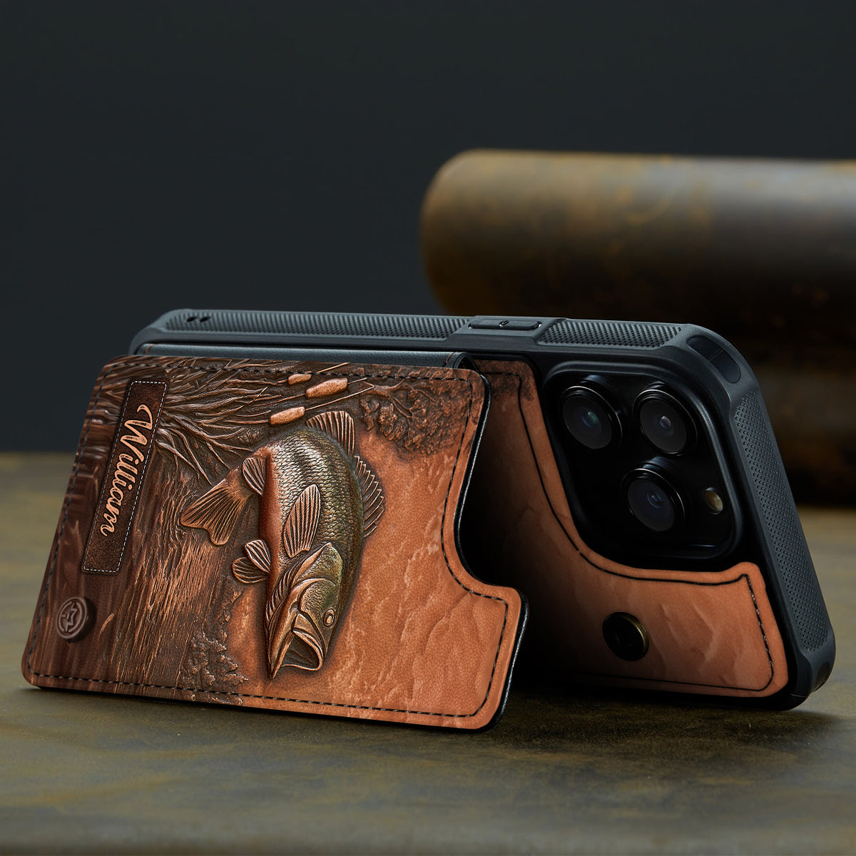 The Best Fisher - Personalized Fishing Fully Printed Wallet Phone Case