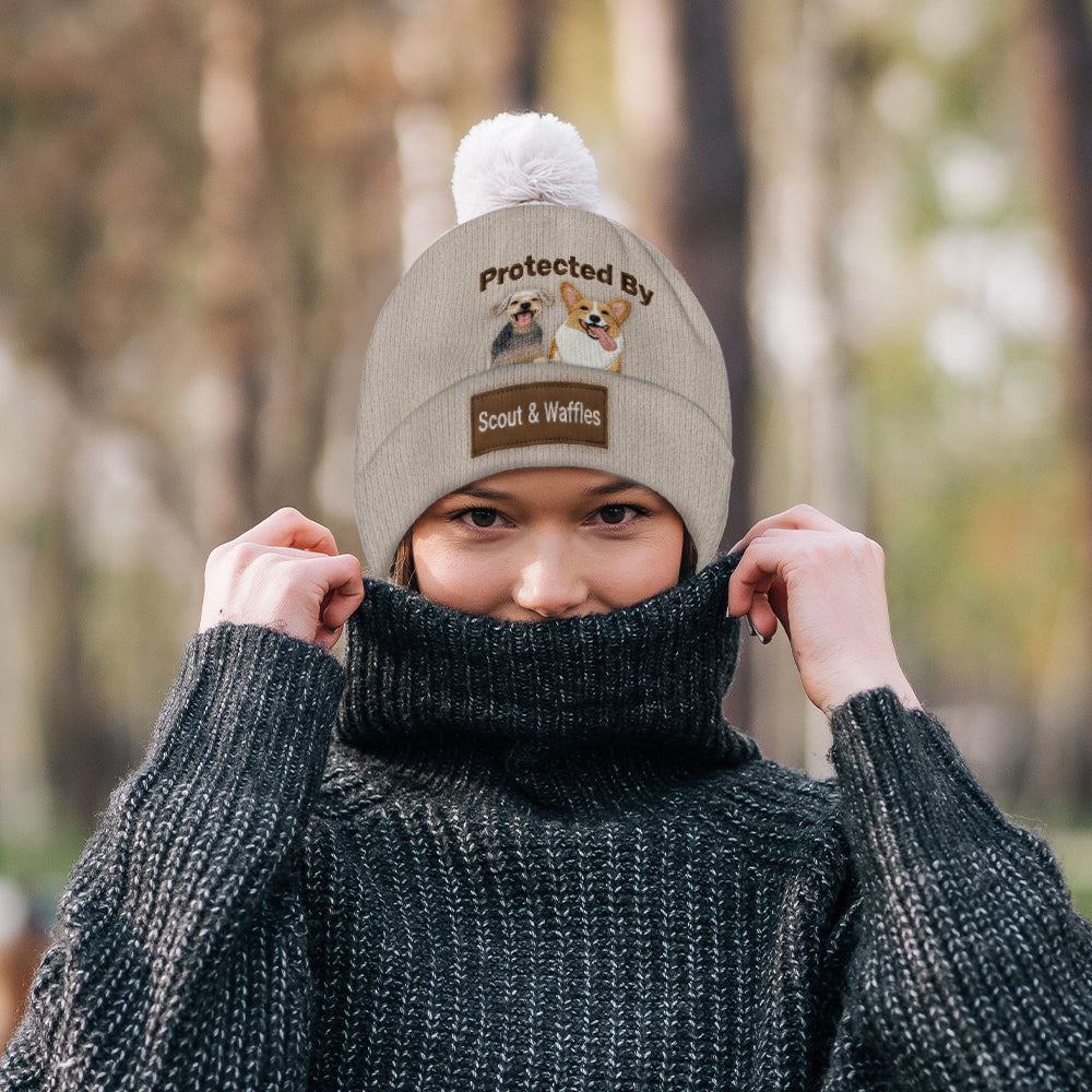 Loved And Protected By Furry Friends - Personalized Dog Beanie Hat