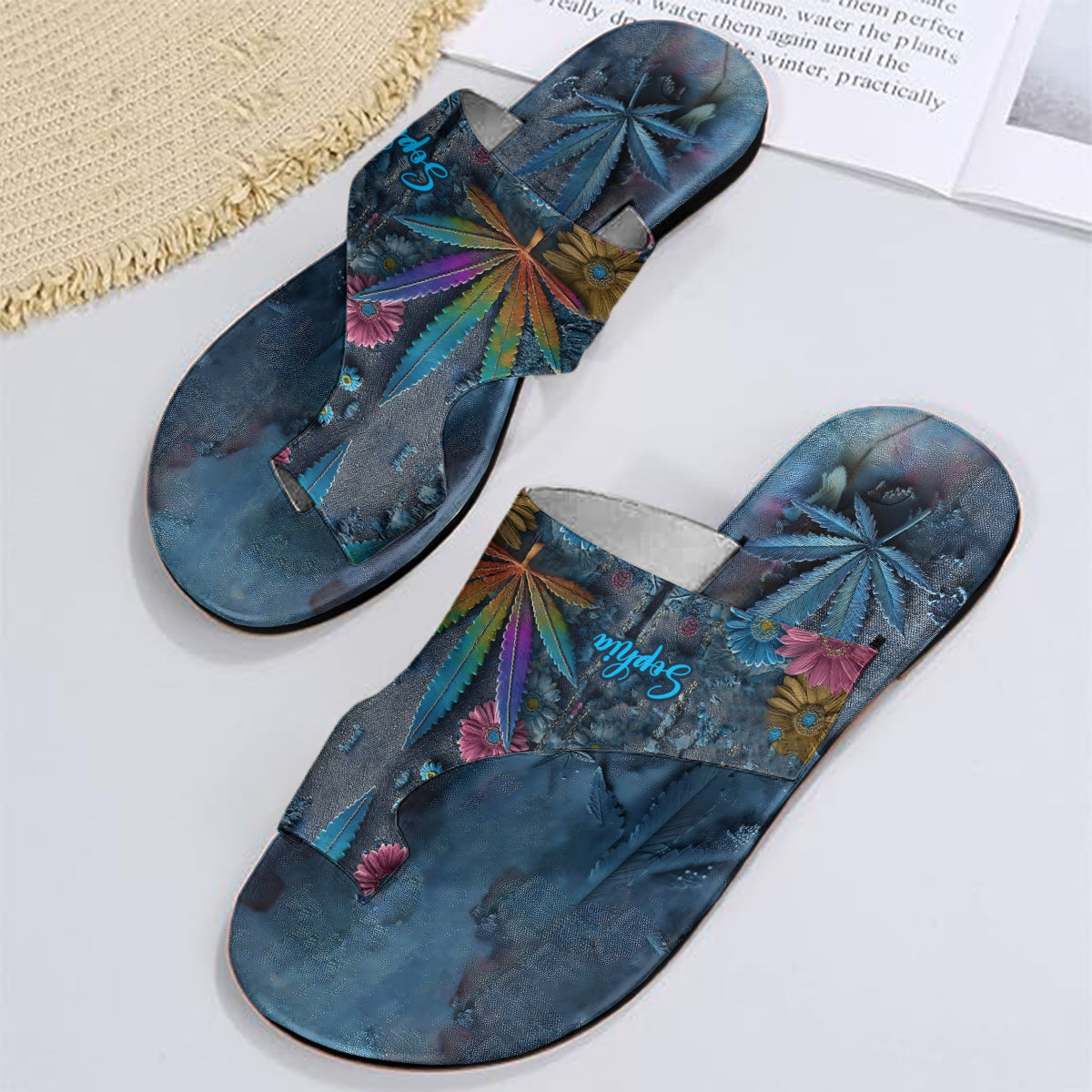 Stoner Chic - Personalized Weed Open Toe Sandals