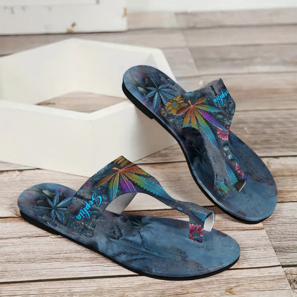 Stoner Chic - Personalized Weed Open Toe Sandals