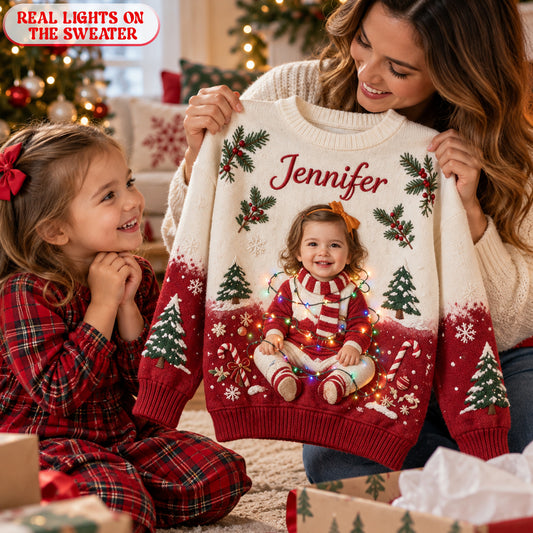 Joyeux Noël - Pull Lumineux Personnalisé pour Enfant