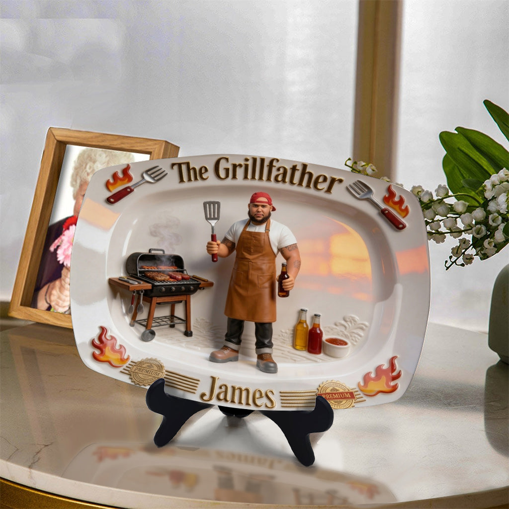 Der Grillvater - Personalisierte Vaterplatte