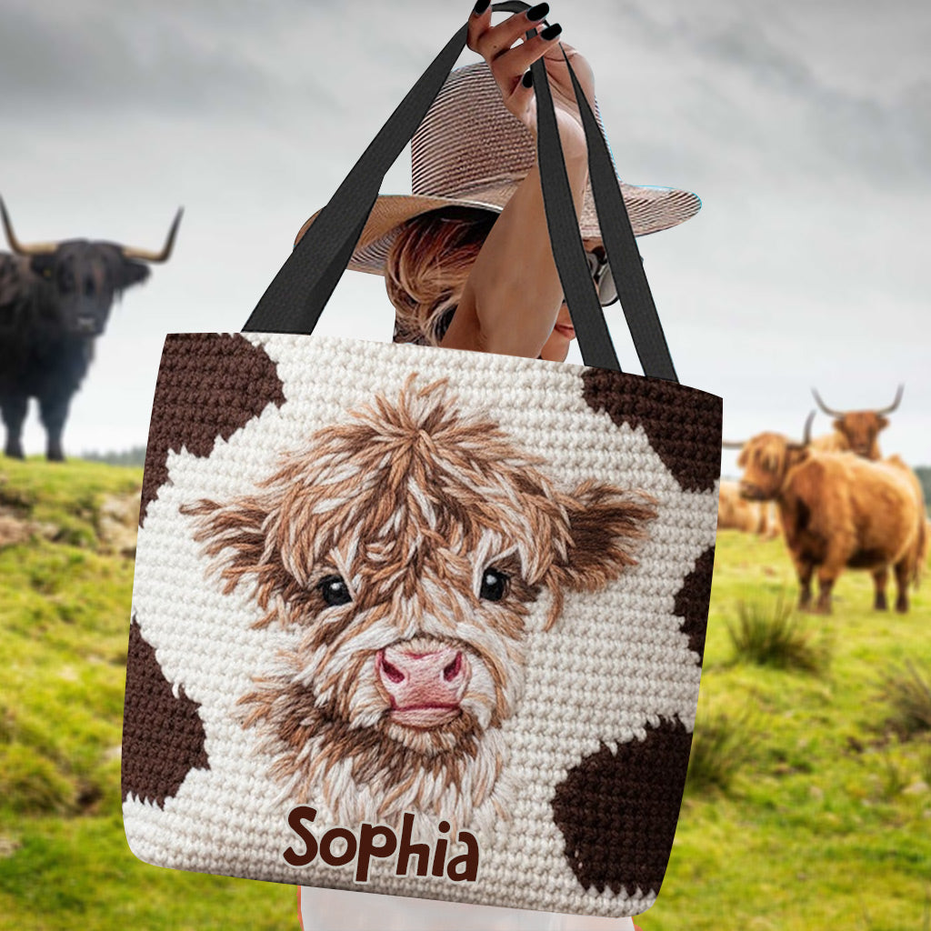 Love Highland Cows - Personalized Highland Cow Tote Bag