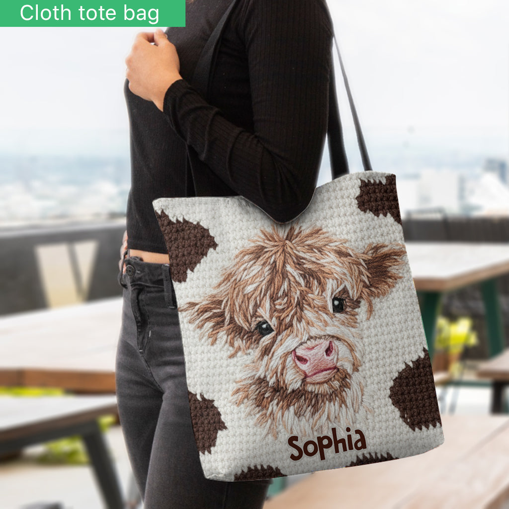 Love Highland Cows - Personalized Highland Cow Tote Bag
