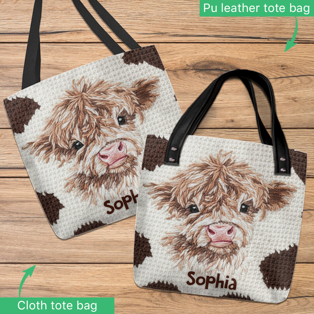 Love Highland Cows - Personalized Highland Cow Tote Bag