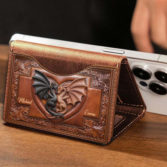 Du & Ich – Personalisierte Drachen-Magsafe-Geldbörse