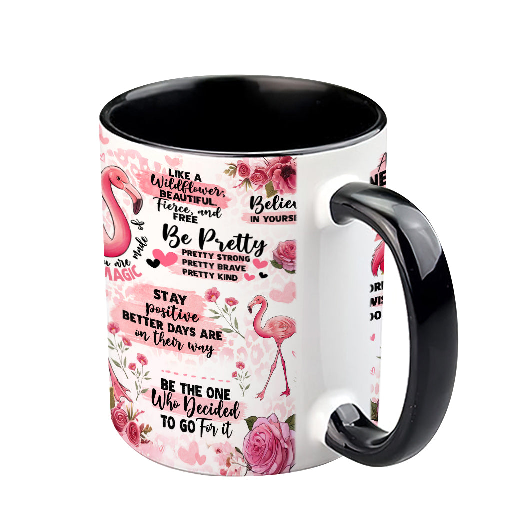 Flamingo-Affirmation – Personalisierter Flamingo-Akzentbecher