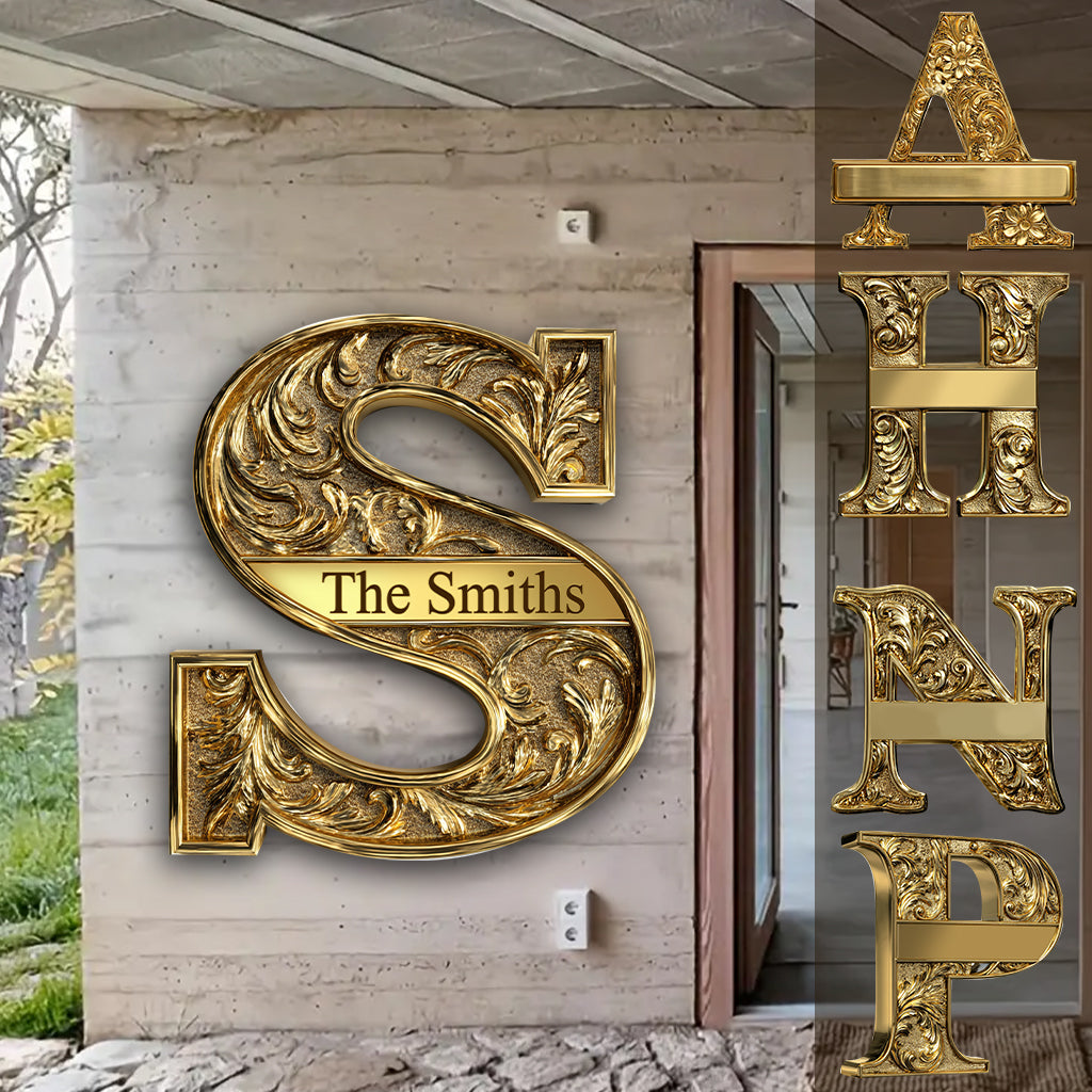 Happy Family - Personalized Family Cut Metal Sign