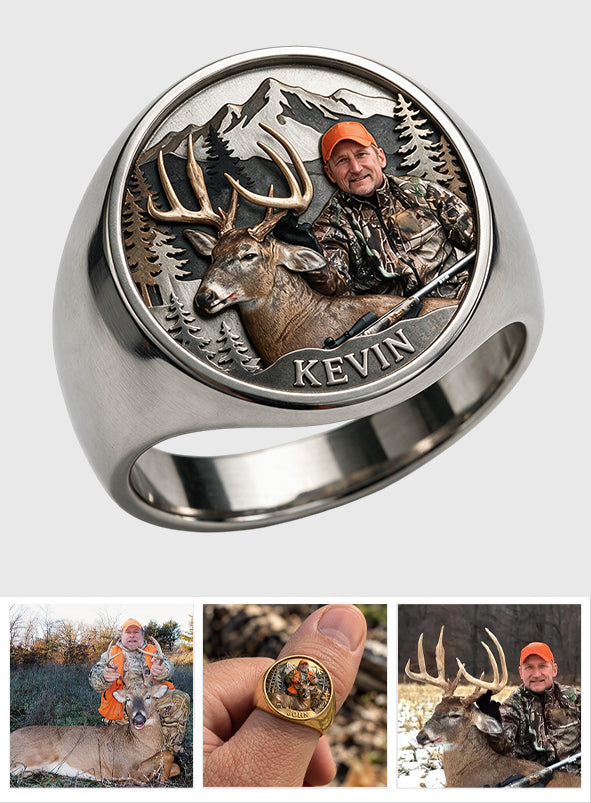 Custom From Any Photo - Personalized Hunting Signet Ring