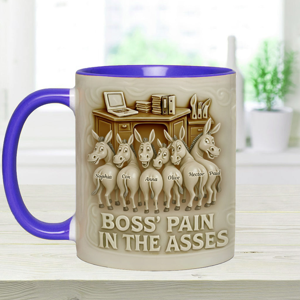 Funny Boss Pain in the Asses Donkey - Personalized Colleague Accent Mug