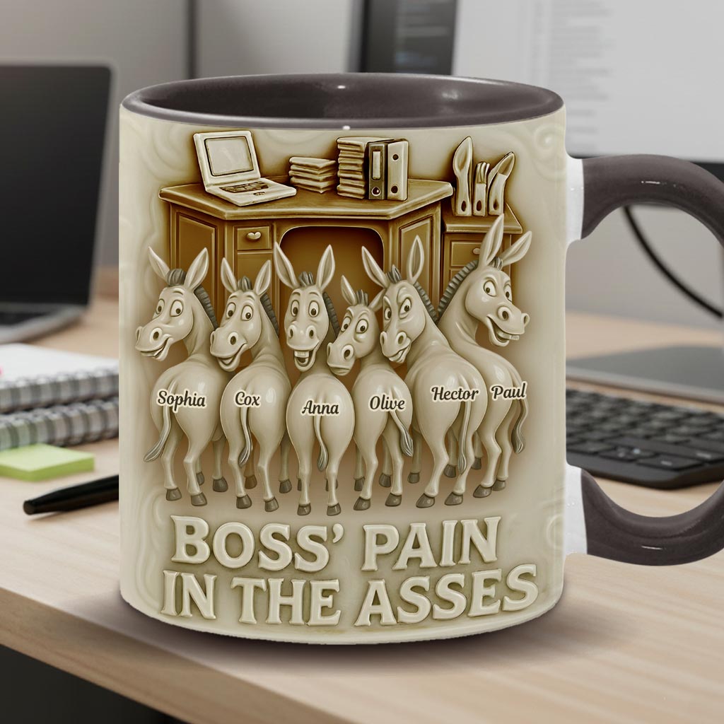 Funny Boss Pain in the Asses Donkey - Personalized Colleague Accent Mug