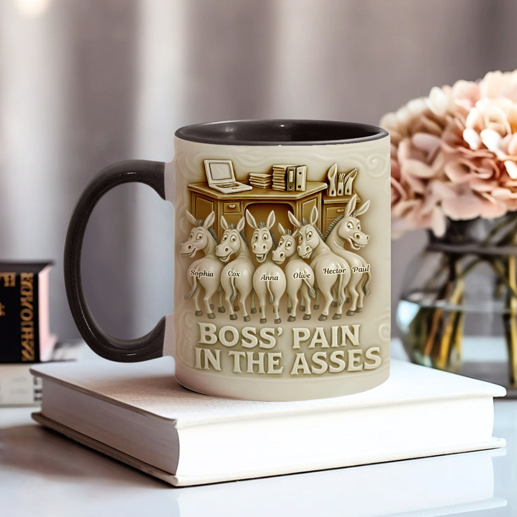 Funny Boss Pain in the Asses Donkey - Personalized Colleague Accent Mug