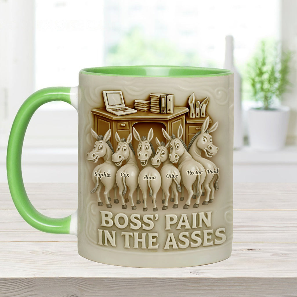 Funny Boss Pain in the Asses Donkey - Personalized Colleague Accent Mug