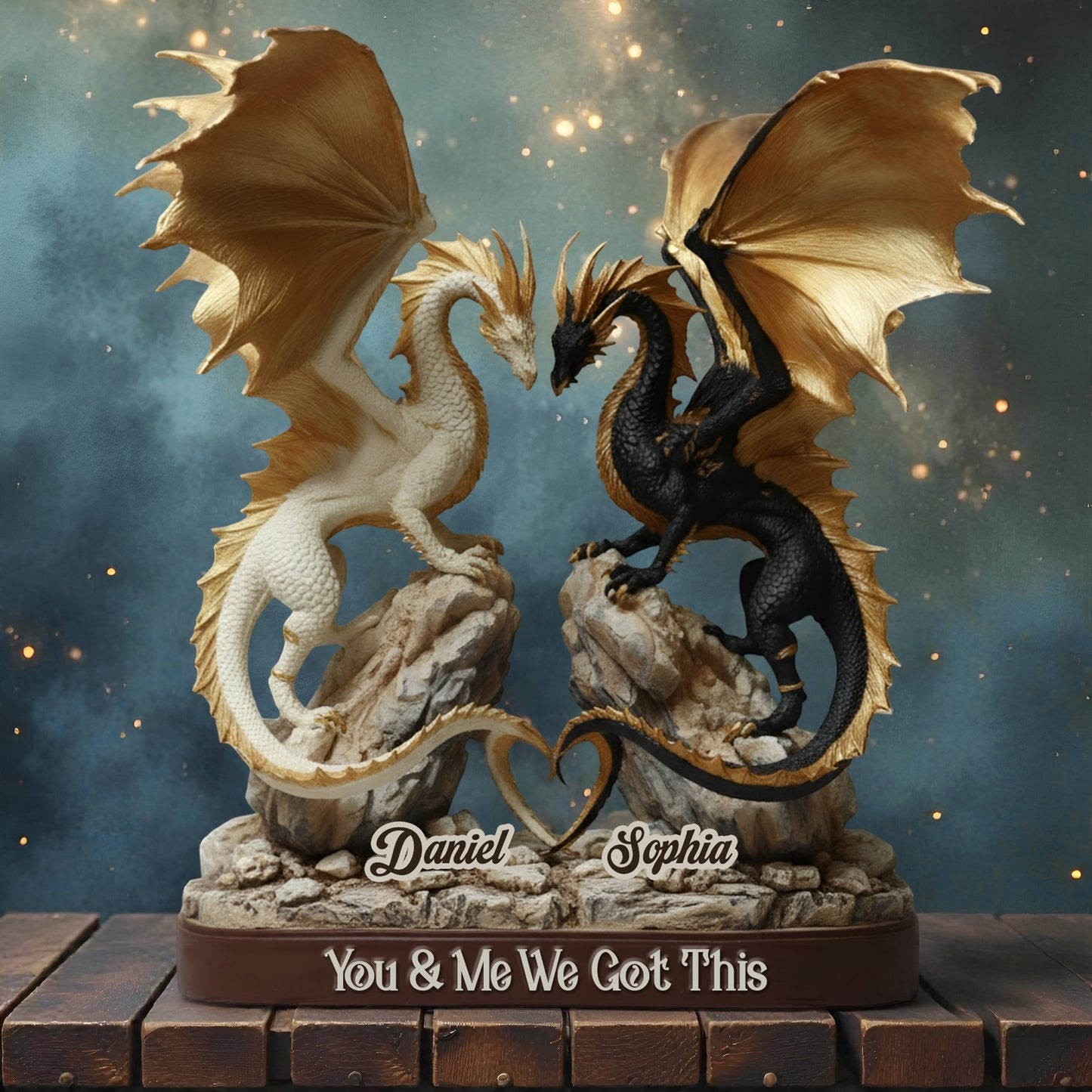 You & Me We Got This - Personalized Dragon Custom Shaped Acrylic Plaque