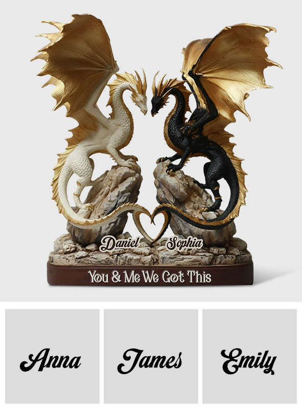 You & Me We Got This - Personalized Dragon Custom Shaped Acrylic Plaque