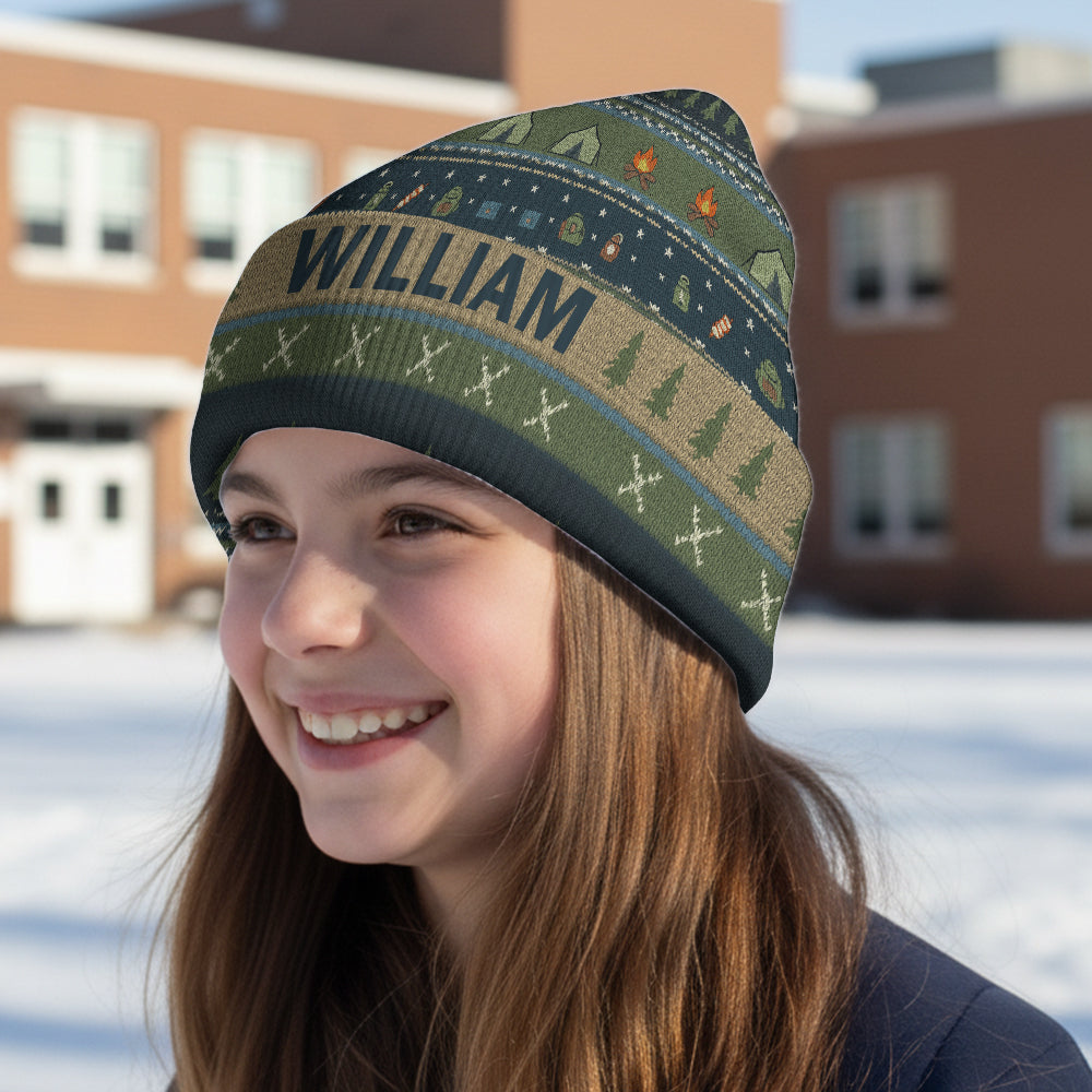 Outdoor Adventure - Personalized Camping Beanie Hat