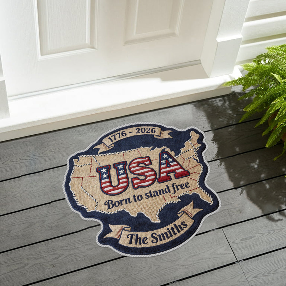 USA 250. Jahrestag – Personalisierter, rutschfester, getufteter Patriot-Teppich