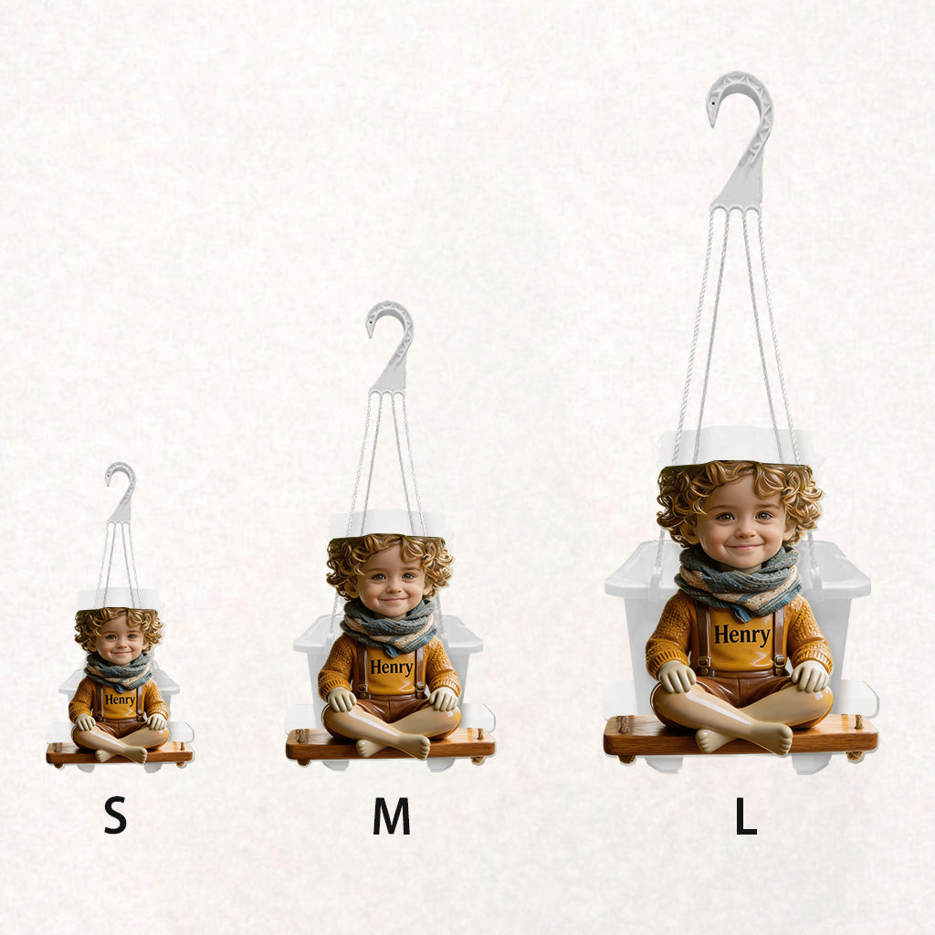 Little Bloom Swing - Personalisierter hängender Blumentopf für Kinder